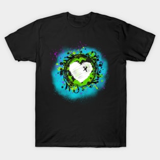 ABSTRACT LUV HEART CITY DESIGN T-Shirt